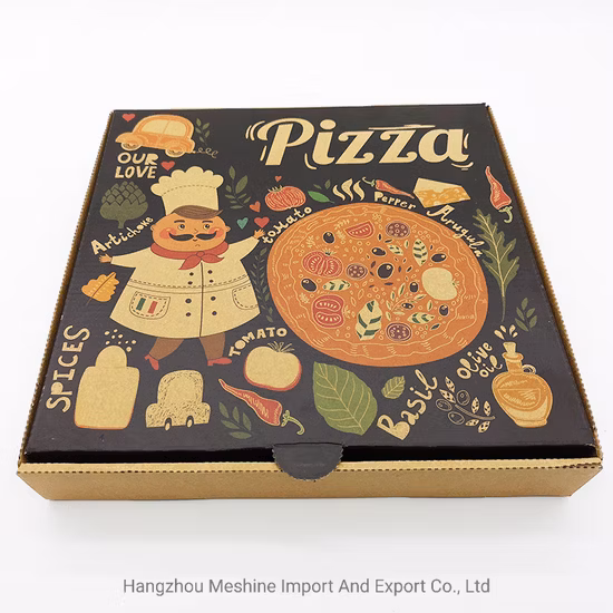 Custom Logo Cheap Paper Crepe Pizza Food Packaging Carton Box Corrugated