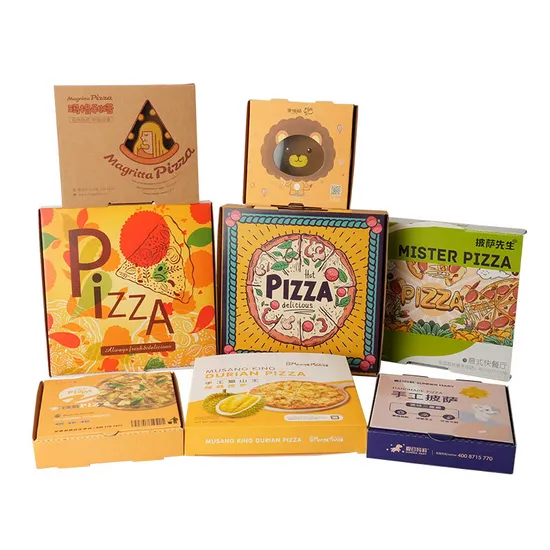 Custom Logo Cheap Paper Crepe Pizza Food Packaging Carton Box Corrugated