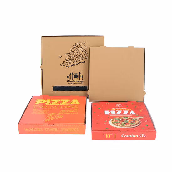Custom Logo Cheap Paper Crepe Pizza Food Packaging Carton Box Corrugated