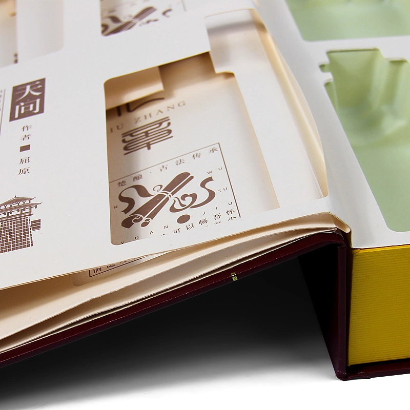 Firstsail Fashion Design Flip Book Shape Luxury 4 Bottle Wine Set Paper Gift Box Packaging