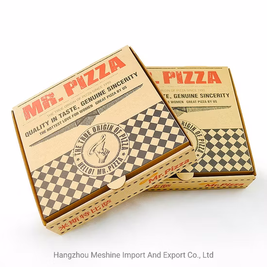 Custom Logo Cheap Paper Crepe Pizza Food Packaging Carton Box Corrugated