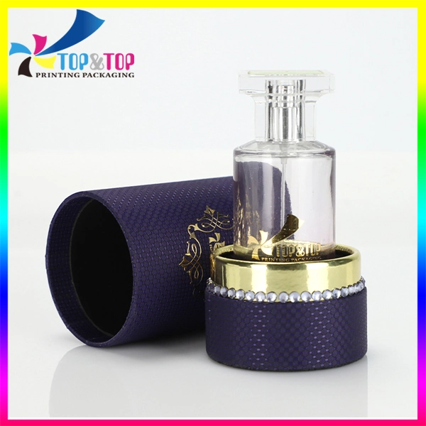 Custom Round Tube Perfume Packaging Box Design Printing Cylinder Cosmetic Bottle Packing Box