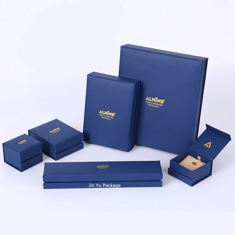 Unique Design Blue Paper Magnet Jewelry Gift Packaging Boxes Wholesale