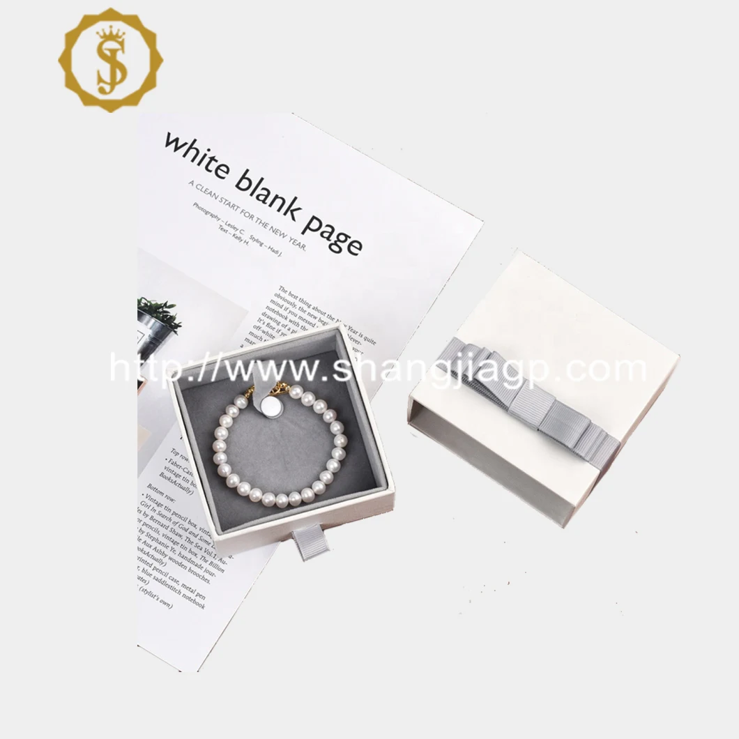 China Manufacturer New Design Wholesale Paper Cardboard Necklace Bangle Pendent Ring Jewelry Jewellery Drawer Gift Box with Ribbon