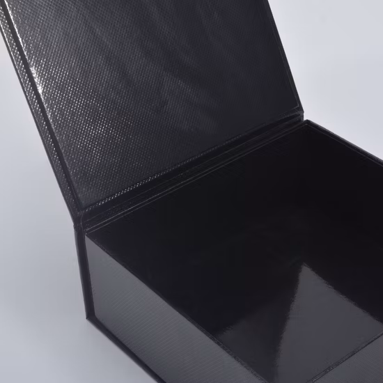 Wholesale Luxury Packaging Boxes Custom Printing Folding Rigid Paper Cardboard Magnetic Lid Closure Black Gift Box with Logo