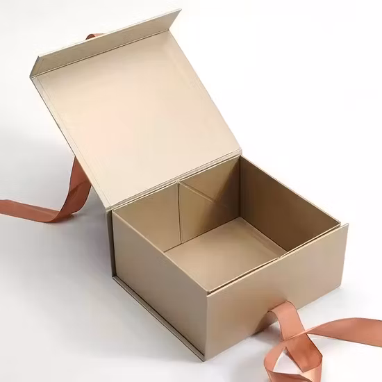 Decorative Book Shaped Packaging Rectanggle Folding Paper Box with Handle