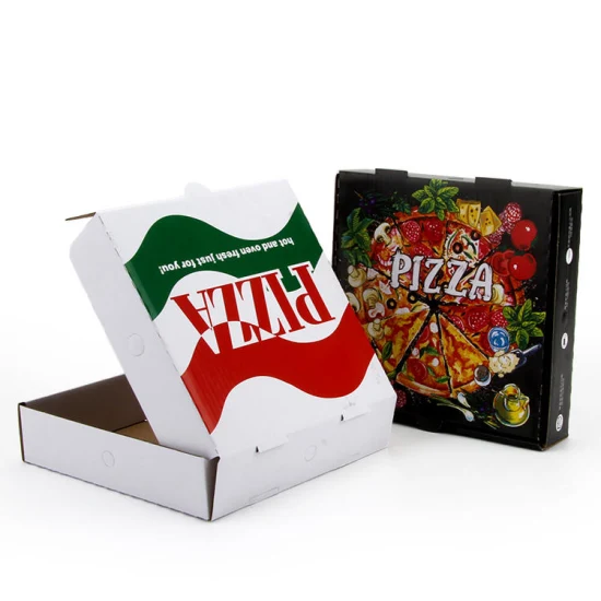 Recyclable Food Grade Corrugated Paper Pizza Box Printed Custom Box